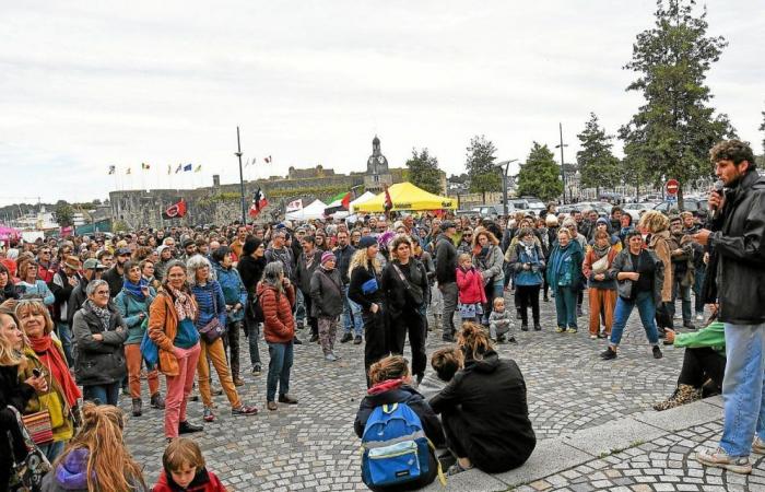 In Concarneau 400 Demonstranten „gegen das Bolloré-Imperium“