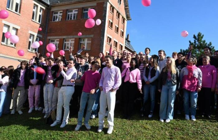 Studenten der IUT von Laon mobilisierten für Pink October