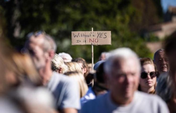 In Mazan marschieren Gewaltopfer zur Unterstützung von Gisèle Pélicot (Fotos und Videos)