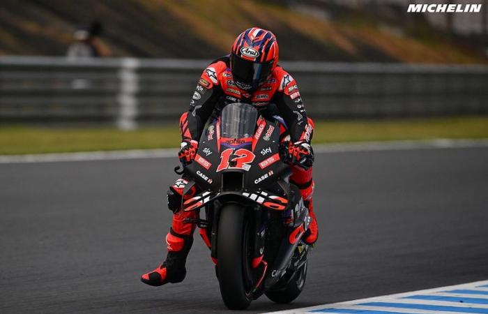 MotoGP Japan J2, Maverick Vinales (Aprilia Q3/S9): „Die Ducati ist auf der Geraden uneinnehmbar“