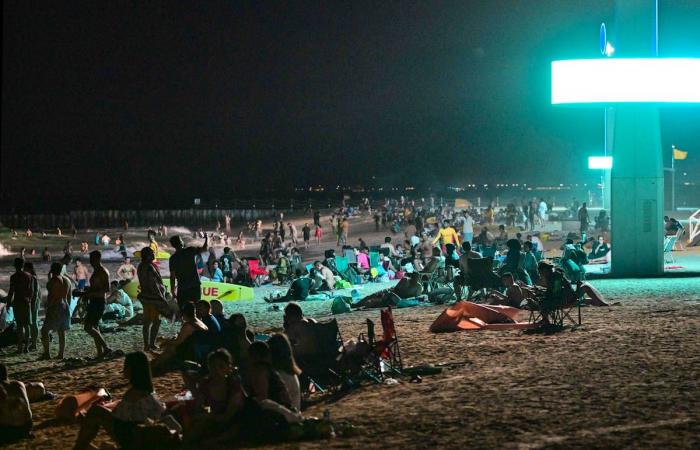 Angesichts der steigenden Temperaturen gehen wir nachts an den Strand