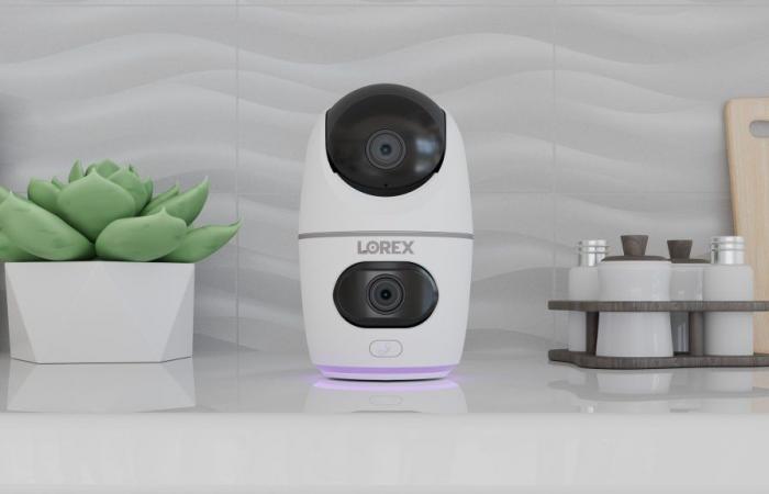 Lorex 2K Dual-Lens Indoor PT-Kamera debütiert mit Sofort-Assistent-Taste und Akzent-LEDs