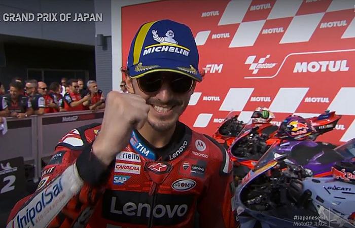 MotoGP-Rennen in Japan: Francesco Bagnaia (Ducati/1) „Heiß“