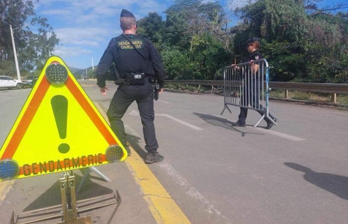 Krise in Neukaledonien. In Mont-Dore wurde die RP1 bereits diesen Sonntag nach einem Autodiebstahl geschlossen