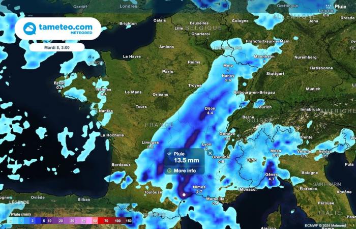 Starke stürmische Regenfälle in Lozère, Gard und Ardèche!