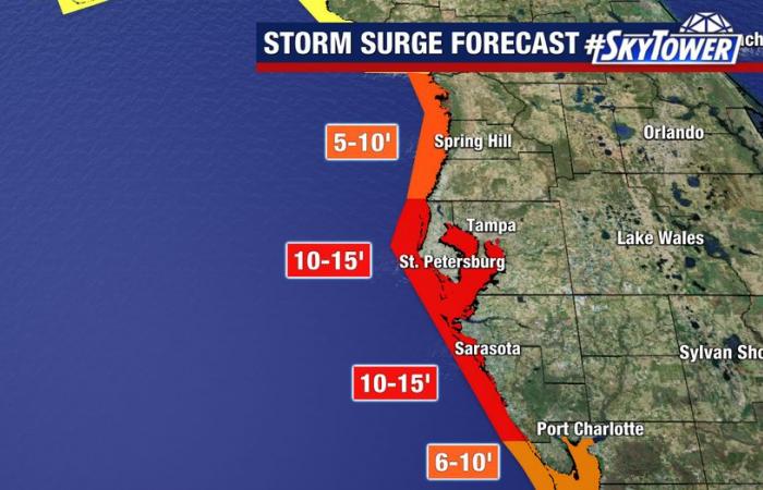 Hurrikan-Milton-Tracker: Sturm bleibt Kat. 5, während es sich der Golfküste Floridas nähert