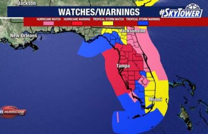 Hurrikan-Milton-Tracker: Sturm bleibt Kat. 5, während es sich der Golfküste Floridas nähert