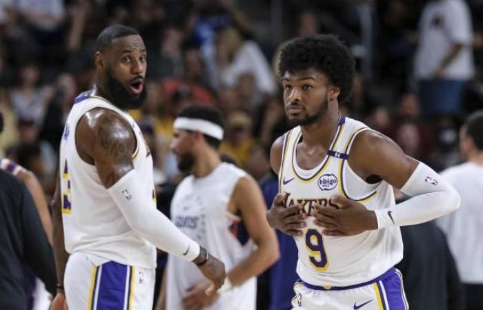 LeBron und Bronny James spielten zum ersten Mal zusammen (LA Lakers)