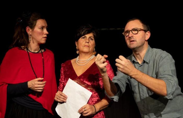 Im Theater mit dem Inner Wheel Club, für Pink October in Figeac