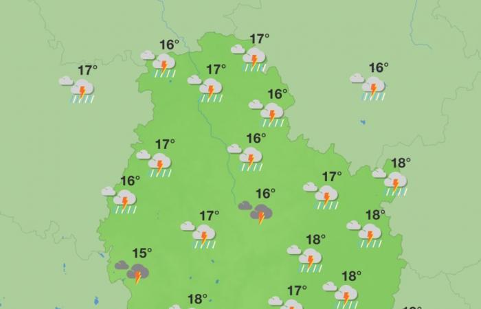 Wetter in Côte-d’Or – Eine sehr regnerische oder sogar stürmische Woche