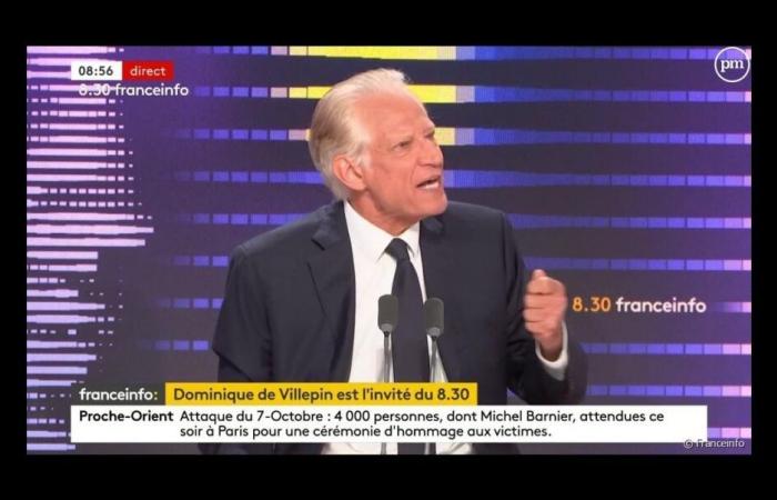 Dominique de Villepin ärgert sich über den Israel/Gaza-Konflikt gegen Jérôme Chapuis auf Franceinfo