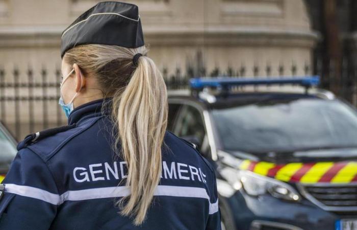 Betrunken auf der Straße greift eine halb freigelassene Häftlingin die Gendarmen an, die sie begleiten