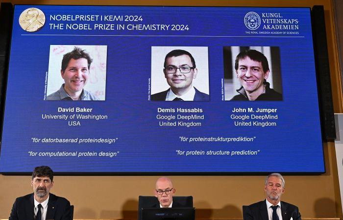 Nobelpreis für Chemie für Arbeiten zu Proteinen an David Baker, Demis Hassabis und John Jumper