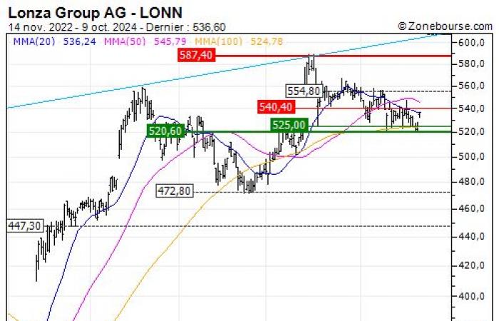 Lonza Group AG: Nahezu deutliche mittelfristige Unterstützung