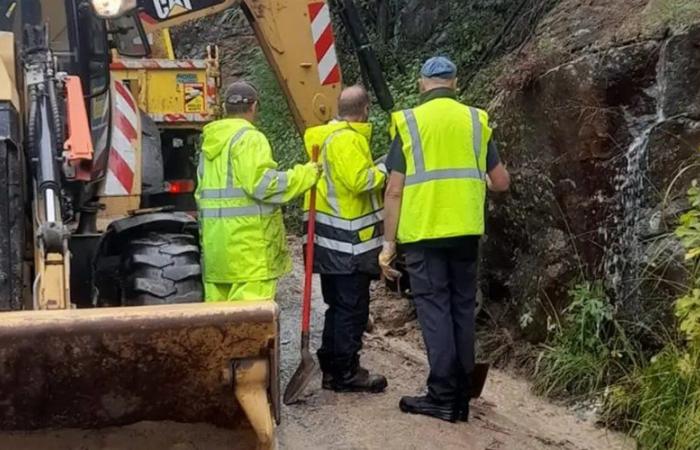 Erdrutsch, weggeschwemmte Straße, Überschwemmung… in den Hautes Cevennen zahlreiche Schäden nach schlechtem Wetter