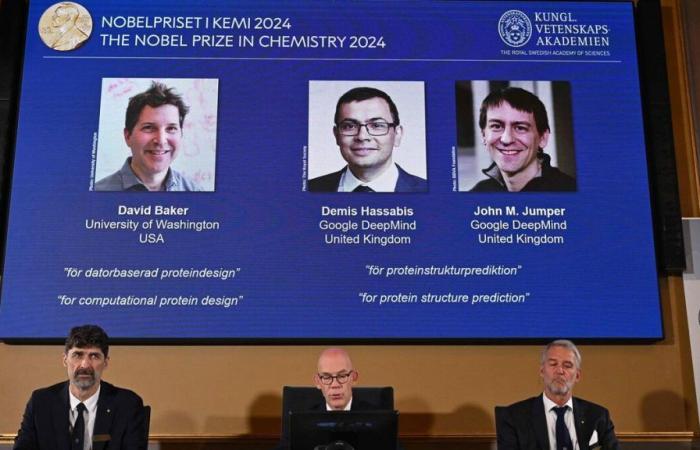 Der Nobelpreis für Chemie geht an die Amerikaner David Baker und John Jumper sowie den Briten Demis Hassabis