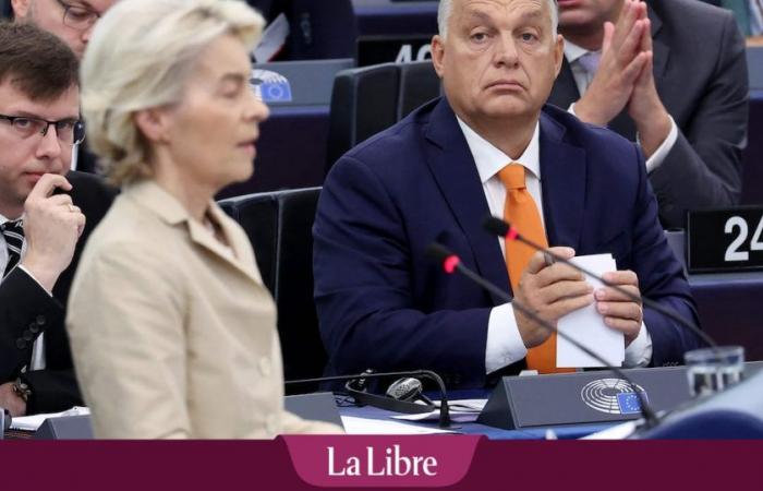 Im Europäischen Parlament stößt der Ungarn Viktor Orban auf heftige Kritik, auch auf scharfe Kritik von Ursula von der Leyen