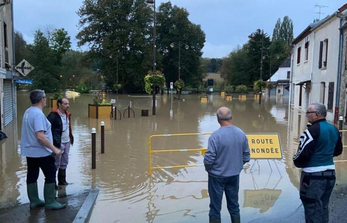 Sturm Kirk: In Pommeuse im Departement Seine-et-Marne hat der Großteil der Überschwemmungen noch nicht begonnen