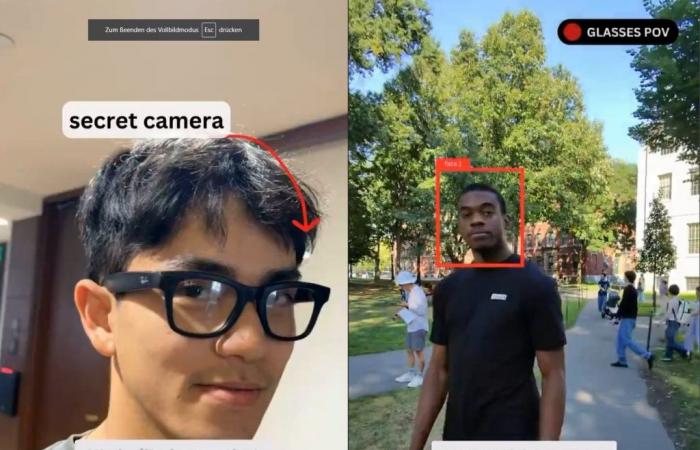 Von Studenten erfundene intelligente Brillen zeigen die persönlichen Daten von Fremden an
