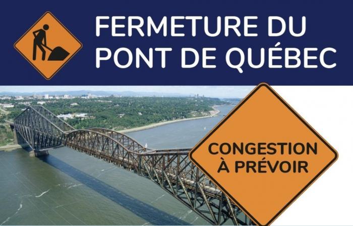 Die Quebec Bridge war drei Tage lang geschlossen und es wird mit Staus gerechnet