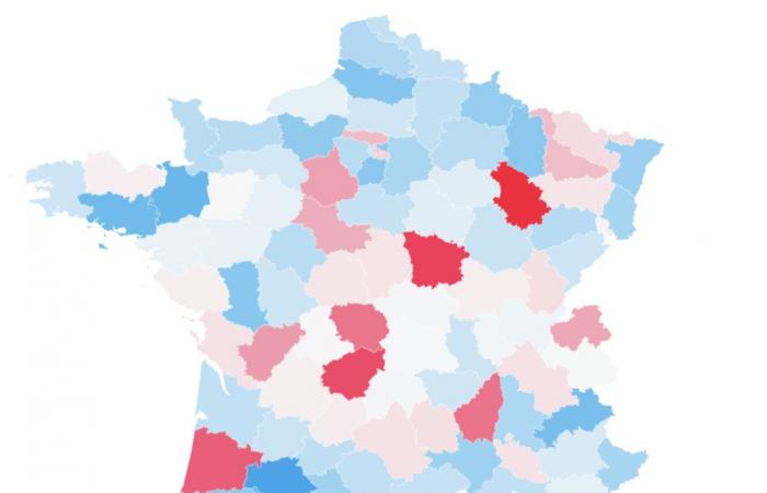 Die Abteilungen, in denen die Epidemie in Notfällen am weitesten fortgeschritten ist