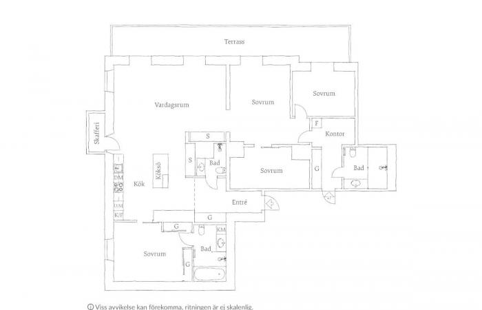 Eine 155 m² große Wohnung mit Blick auf einen See