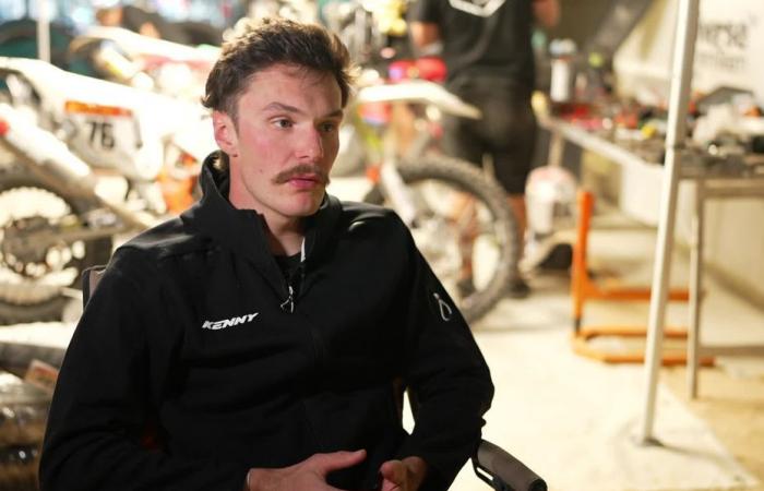 Fahrer Jean-Loup Lepan wurde nach seinem Motorradunfall bei der Rallye Marokko nach Amiens zurückgebracht