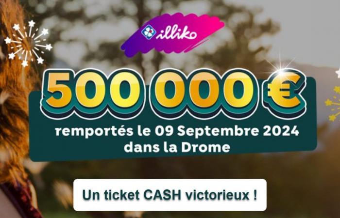 Ein Gewinner bei CASH in der Nähe von Valence gewinnt 500.000 €