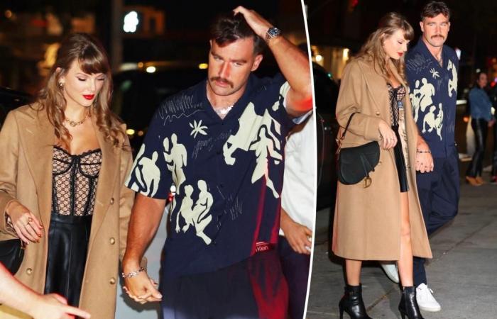 Taylor Swift trägt ein Gucci-Korsett und eine Dior-Satteltasche für den Date-Abend mit Travis Kelce