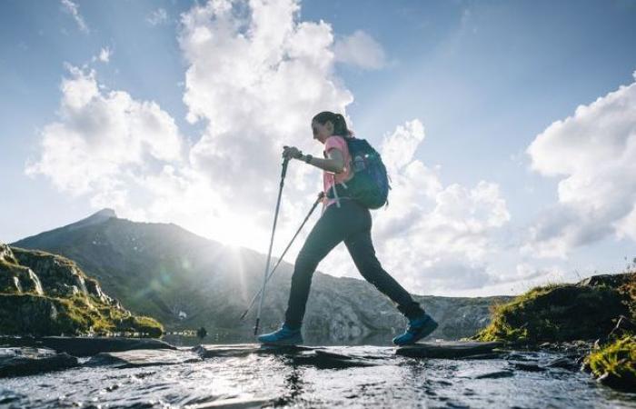 Mit Annick Delbos, Präsidentin des französischen Wanderverbandes Gard, für Pink October