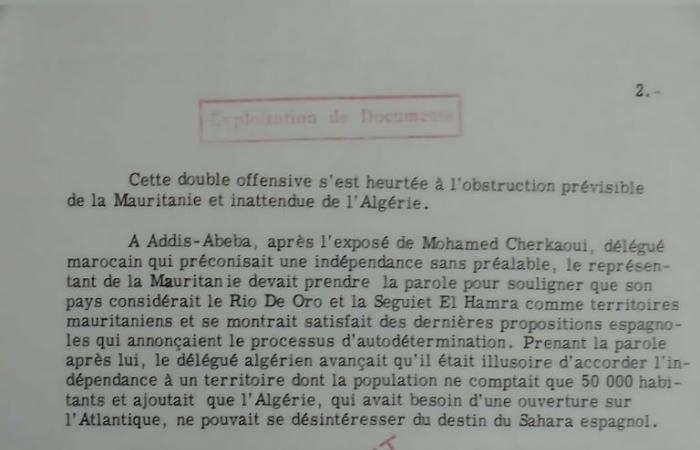 Dokumentieren. Das algerische Regime im Jahr 1966: „Algerien braucht eine Öffnung zum Atlantik“ und „die Sahara muss unter spanischer Kontrolle bleiben“