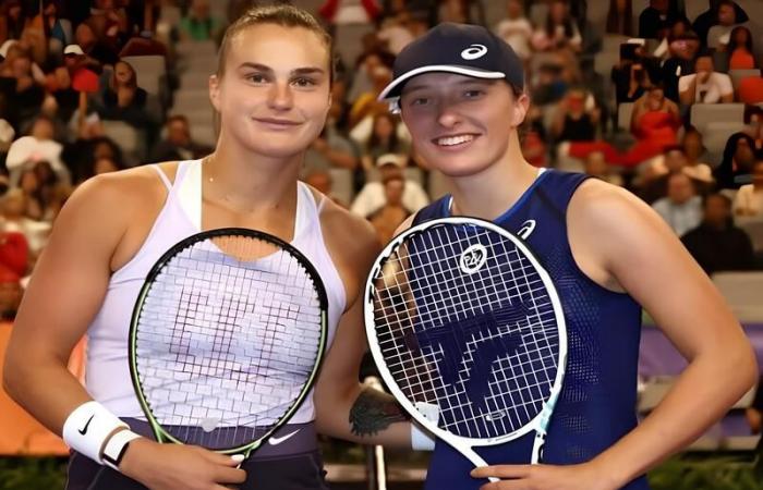 Aryna Sabalenka nähert sich Iga Swiatek