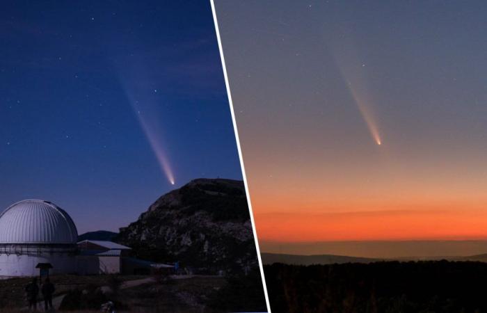 Unglaubliche Fotos des Kometen Tsuchinshan-Atlas in Frankreich