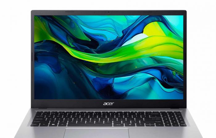 Aktion 349 € Acer Aspire Go 15 AG15-31P-342L, preiswertes silbernes 15″ Nomadic 8h dünnes und leichtes Notebook Intel Core i3 Office SSD 512 GB, geeignet zum Lernen