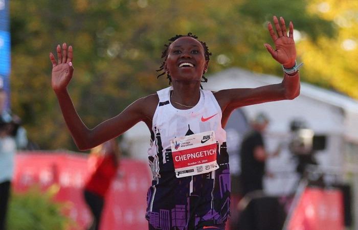 In Chicago bricht die Kenianerin Ruth Chepngetich den Marathon-Weltrekord in weniger als 2:10 Stunden