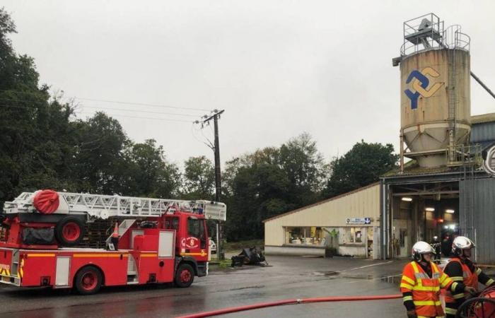 In Trégunc wurden 40 Feuerwehrleute wegen eines Brandes in der Nähe eines Getreidesilos mobilisiert