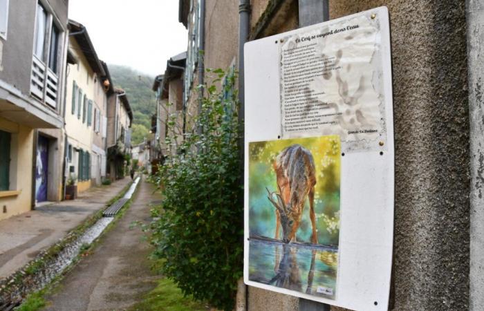 Die von lokalen Künstlern illustrierten Fabeln von La Fontaine erreichen dieses Dorf im Lauragais