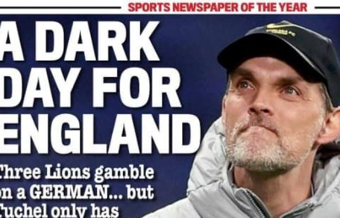 eine britische Boulevardzeitung, die von Tuchels Ernennung zum Three Lions-Manager enttäuscht war