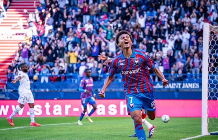 SM Caen. Tidiam Gomis Torschütze in Blau, Léo Milliner, vereinbart einen Termin