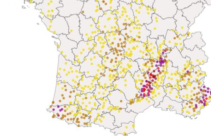 KARTE. Ardèche, Lozère, Alpes-Maritimes … wo fiel der größte Regen in 48 Stunden in Frankreich?