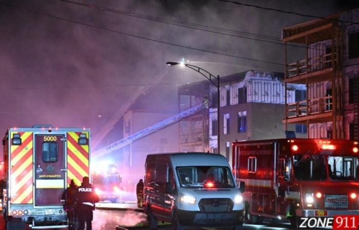 GROßER BRAND IN CHARLESBOURG / BEAUPORT