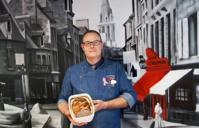 Nicolas Lenormand, Metzger und Wurstwarenhändler in Tinchebray, wird zum französischen Meister der Kaninchenpastete gekrönt