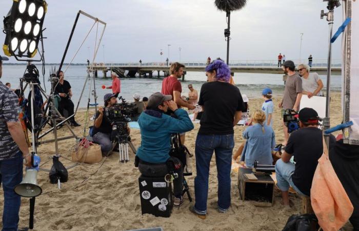 Dreharbeiten zu einer Fernsehadaption eines Buches von Virginie Grimaldi in Arcachon