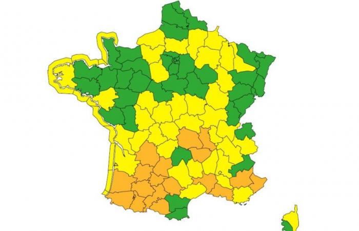 Die rote Wachsamkeit wurde diesen Freitag aufgehoben, Météo France unterhält 18 Abteilungen in Orange