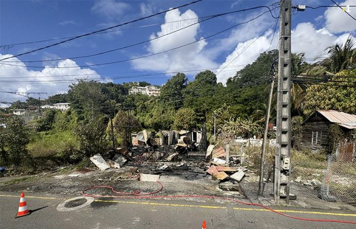 Das Daguin-Haus in Fort-de-France wurde durch einen Brand vollständig zerstört