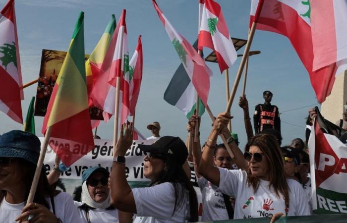 Demonstration in Dakar gegen die israelische Offensive im Libanon