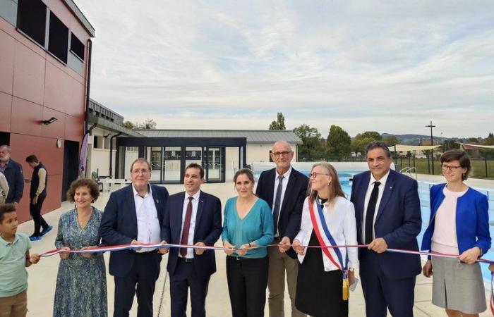 Biars-sur-Cère. Das renovierte Schwimmbad ist mit einem Nordic-Becken ausgestattet