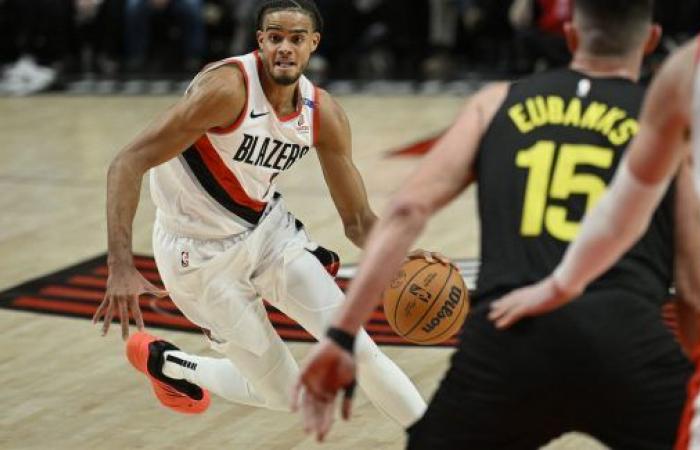 Rayan Rupert (20 Punkte), Spitzenreiter der Blazers, trifft auf au Jazz • Basket USA