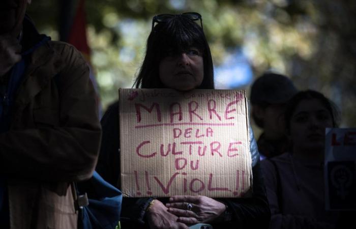 Um sexuelle Gewalt anzuprangern, finden in Frankreich Dutzende Demonstrationen vor Gerichtsgebäuden statt