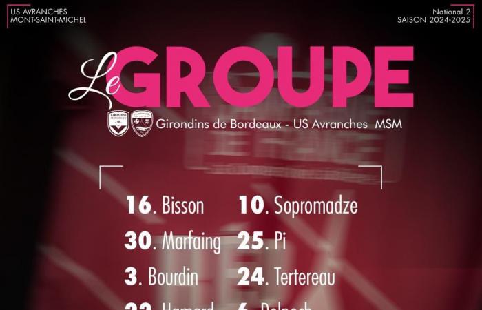 [J8] Gruppen für Bordeaux-Avranches